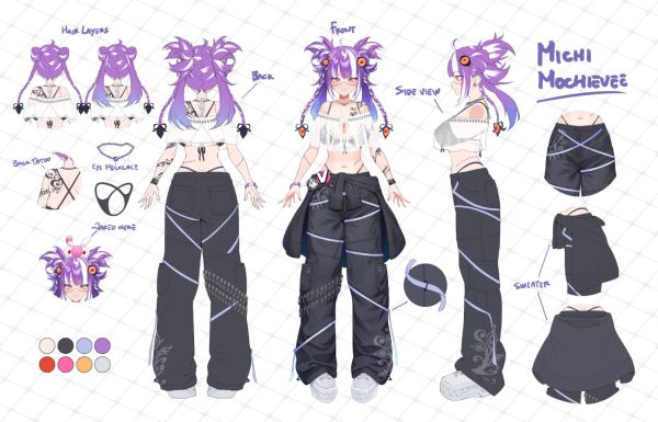 Michi Mochievee Second Outfit Character Sheet