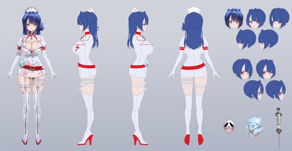 Dizzy Dokuro Nurse Outfit Character Sheet