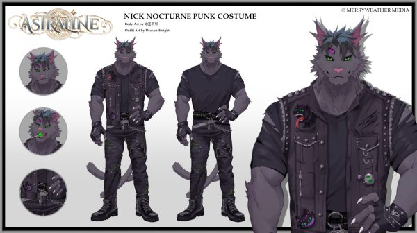 Nick Nocturne Punk Outfit Character Sheet