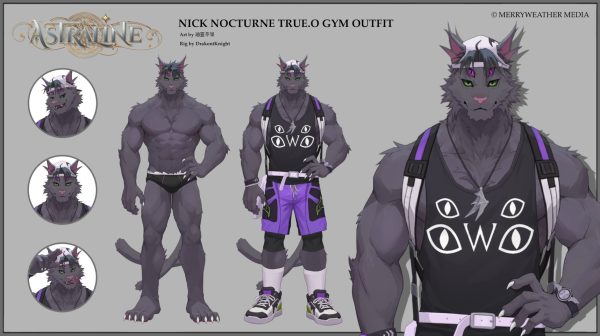Nick Nocturne True.0 Gym Outfit Character Sheet