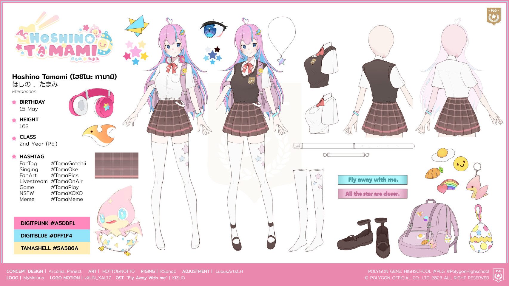 Hoshino Tamami Character Sheet