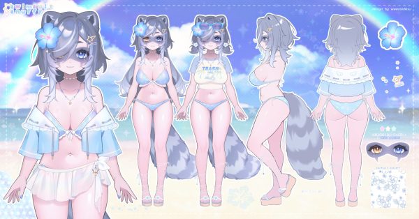 Snuffy 2.0 Swimsuit Outfit Character Sheet