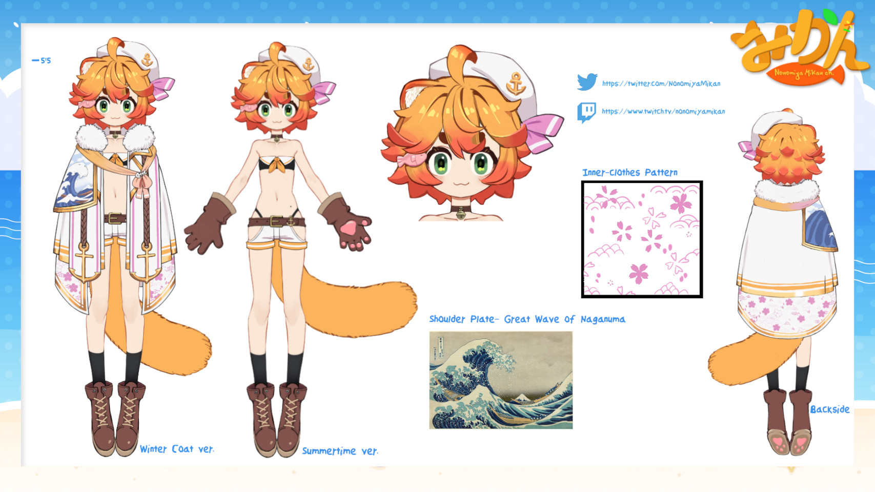 Mikan the Mink Character Sheet