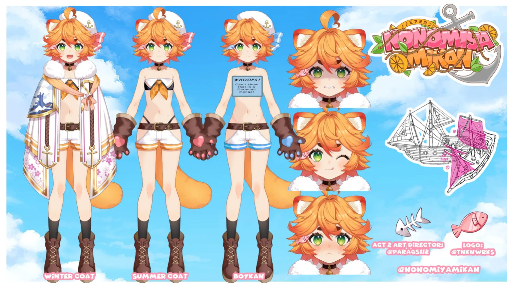 Mikan the Mink Character Sheet